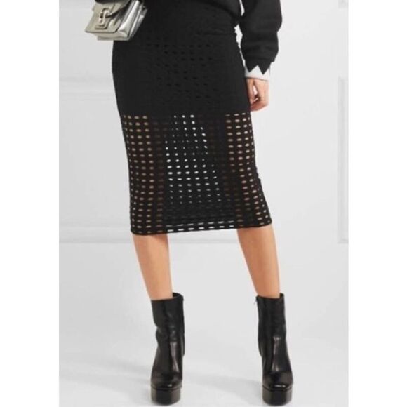 T by Alexander Wang Dresses & Skirts - T By Alexander Wang Black Fitted Jersey Body-Con Midi Skirt Sz . M